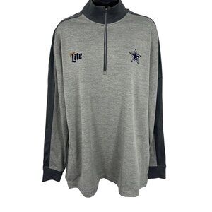 Nike Golf Mens 1/4 Zip Pullover Sweater Dallas Cowboys Miller Lite Gray New